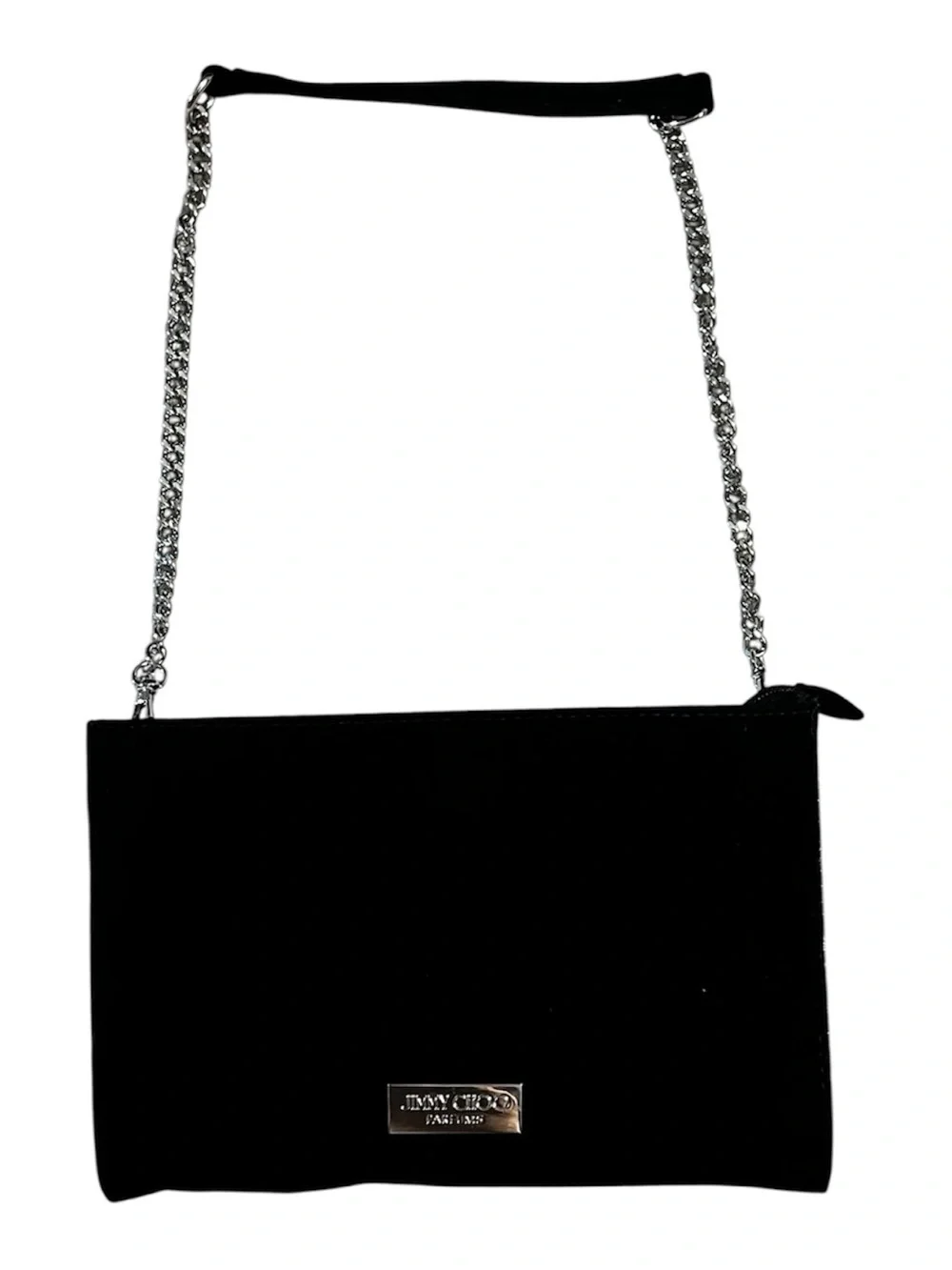 Jimmy Choo Black Velvet Chain-Handle shoulder bag